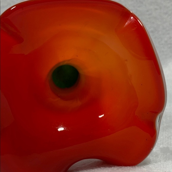 Murano Glass Flower Vase Handcrafted Jack In The Pulpit - Picture 10 of 10